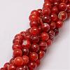 Natural Striped Agate/Banded Agate Bead Strands G-G882-10mm-D03-1
