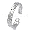 Non-Tarnish 304 Stainless Steel Open Cuff Bangle for Women BJEW-Q770-01P-1