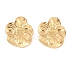 Flower 304 Stainless Steel Stud Earrings for Women EJEW-Z065-12G-01-2