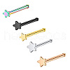 304 Stainless Steel Star Nose Bone Rings WGFF656-01-5