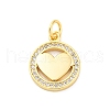 Brass Micro Pave Cubic Zirconia Pendants KK-D325-60G-02-1