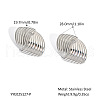 Stainless Steel Cross Stripe Stud Earrings PE2312-2-1