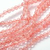 Cherry Quartz Glass Beads Strands X-GSR6mmC054-1