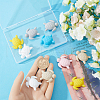 SUNNYCLUE 12Pcs 6 Colors Turtle Food Grade Eco-Friendly Silicone Focal Beads SIL-SC0001-88-3