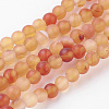 Natural Red Agate Bead Strands G-G735-64F-4mm-1