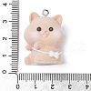 Flocky Opaque Resin Pendants RESI-G105-05C-3