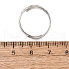 304 Stainless Steel Adjustable Open Cuff Statement Rings RJEW-C083-19P-01-5