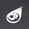 Non-Tarnish 201 Stainless Steel Pendants STAS-S105-LA216-2