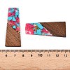 Opaque Resin & Walnut Wood Pendants RESI-T058-04I-4