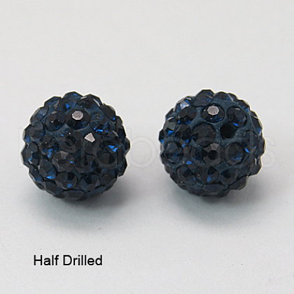 Polymer Clay Rhinestone Beads RB-H258-HD10mm-207-1