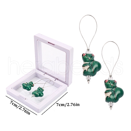 Porcelain Pendant Locking Stitch Markers PW-WGA037A-06-1