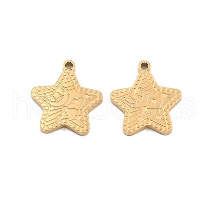 Ion Plating(IP) 304 Stainless Steel Pendants STAS-S140-21G-1