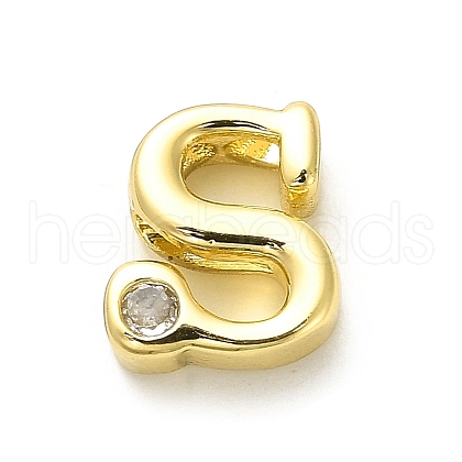 Rack Plating Brass Cubic Zirconia Beads KK-L210-008G-S-1
