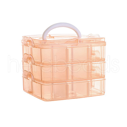 3-Tier Transparent Plastic Storage Container Box CON-PW0001-036B-1