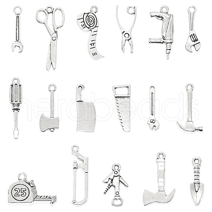 17Pcs 17 Style Tibetan Style Alloy Pendants Sets DIY-FS0004-42-1