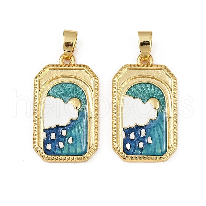 Brass Enamel Pendants KK-L190-016G-02-1