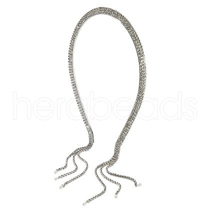 Colth Rhinestone Hair Bands PW-WGAE1B9-02-1