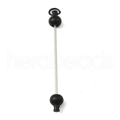Plastic Beadable Keychain Bar for Jewelry Making DIY Crafts AJEW-C040-01F-1