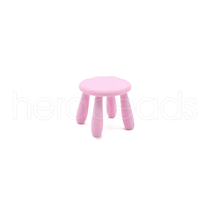 Plastic Round Stool Miniature Ornaments PW-WG2912C-03-1