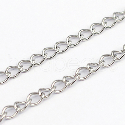 304 Stainless Steel Curb Chains CHS-O005-17B-A-1