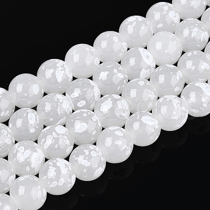 Baking Paint Glass Beads Strands DGLA-N015-8mm-01-1
