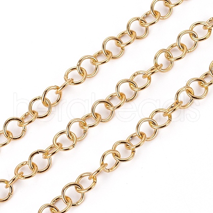 3.28 Feet PVD Vacuum Plating 304 Stainless Steel Cable Chains X-CHS-F007-04G-1