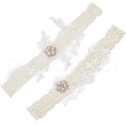 Lace Elastic Bridal Garters OCOR-WH0020-08-1