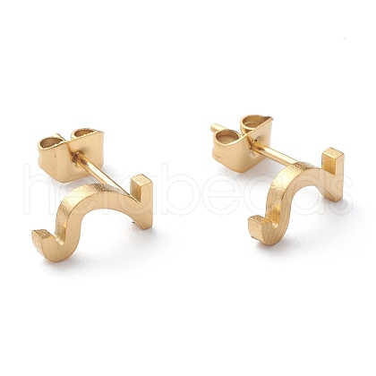 Ion Plating(IP) 304 Stainless Steel Stud Earrings STAS-Z028-A-18G-1