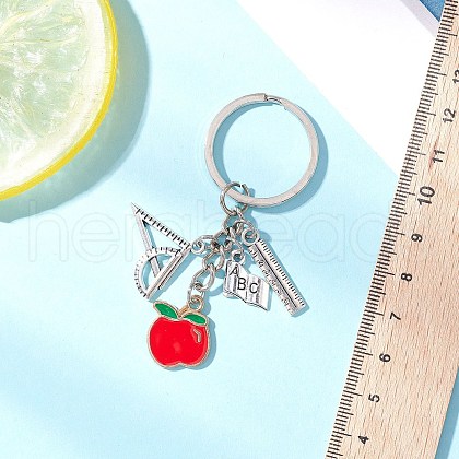 Tibetan Style Alloy Keychains KEYC-JKC01250-02-1