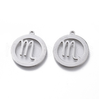 304 Stainless Steel Pendants STAS-L249-002E-1