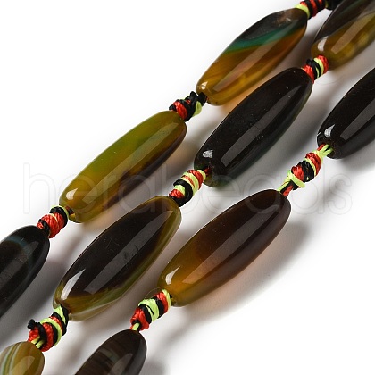 Natural Agate Beads Strands G-K334-01D-1