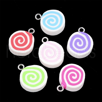 Handmade Polymer Clay Pendants X-CLAY-T013-14-1