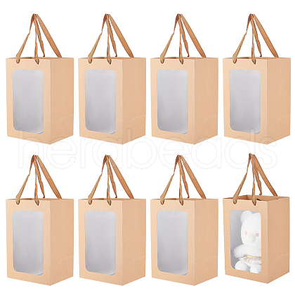 Rectangle Paper Gift Bags ABAG-WH0044-38B-1