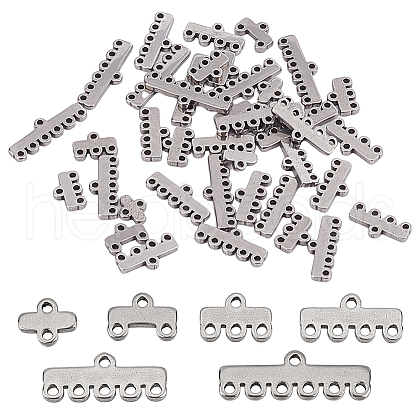 GOMAKERER 72Pcs 6 Styles 304 Stainless Steel Chandelier Component Links STAS-GO0001-29-1