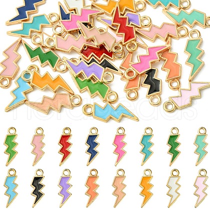 32Pcs 16 Colors Alloy Enamel Pendants ENAM-YW0004-05-1