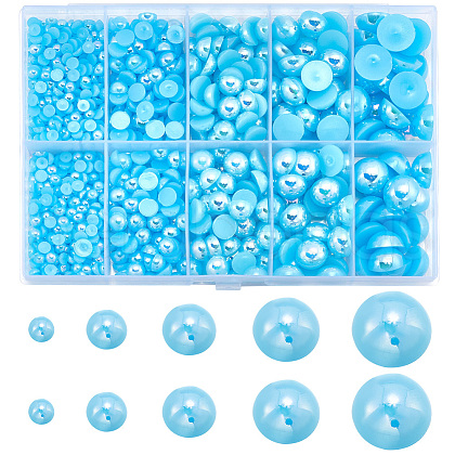 SUNNYCLUE 70G  5 Styles ABS Plastic Imitation Pearl Cabochons OACR-SC0001-45F-1