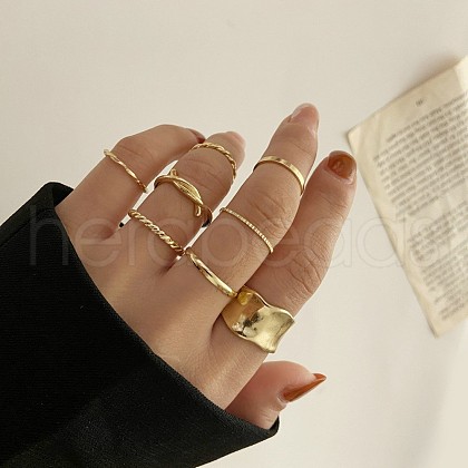 8Pcs Alloy Finger Rings WG2E3D2-09-1