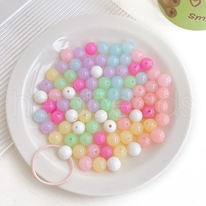 Opaque Acrylic Beads X-OACR-H038-13-1