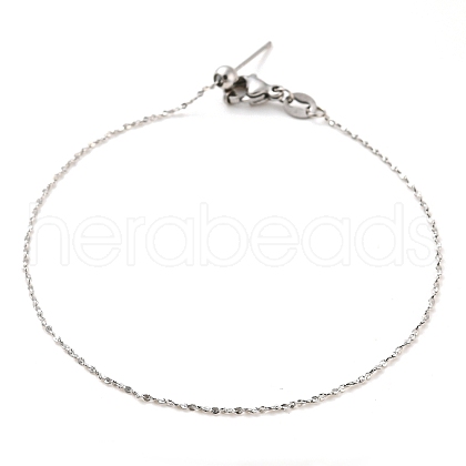 304 Stainless Steel Add a Bead Adjustable Chains Bracelets for Women BJEW-M307-01B-P-1