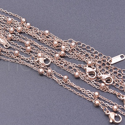 1.6mm Unisex 304 Stainless Steel Satellite Chains Necklaces WG3336-3-1