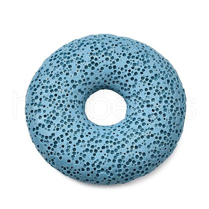 Natural Lava Rock Disc Big Pendants G-M203-02-01-1