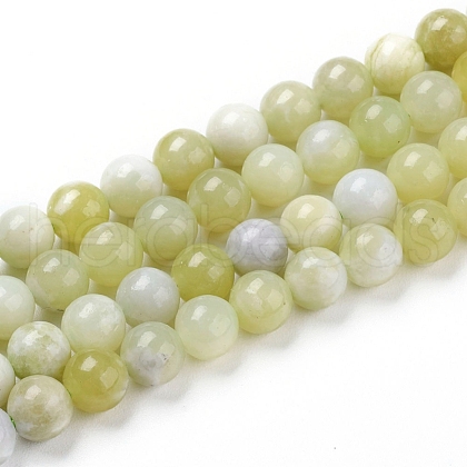 Natural Jade Beads Strands X-G-G844-01-8mm-1