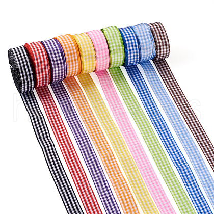 10Rolls 10 Colors Polyester Ribbon OCOR-TA0001-36B-1