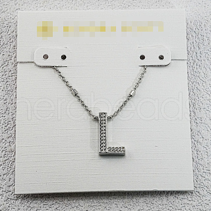 Brass Initial Pendant Necklaces for Women FS-WG8E27F-38-1