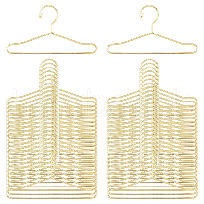 SUPERFINDINGS 50Pcs Mini Iron Clothing Hanger AJEW-FH0004-38A-G-1