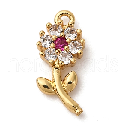Brass Micro Pave Cubic Zirconia Pendants KK-I276-04G-03-1