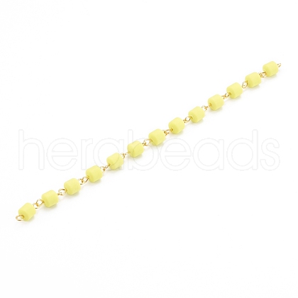Handmade Polymer Clay Beaded Chain AJEW-JB00926-02-1