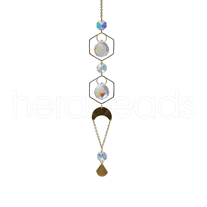Crystal Glass Sun Catcher Pendant PW-WG9BDCB-03-1