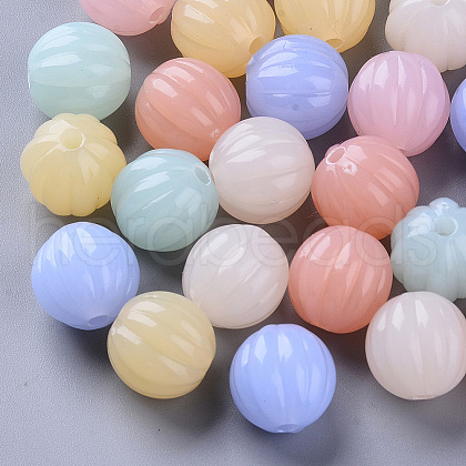 Imitation Jelly Acrylic Beads X-JACR-S368-005-1