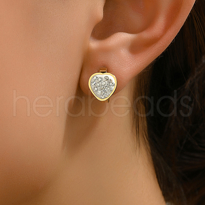 Elegant Vintage Style Heart Stainless Steel Hoop Earrings FS6217-1